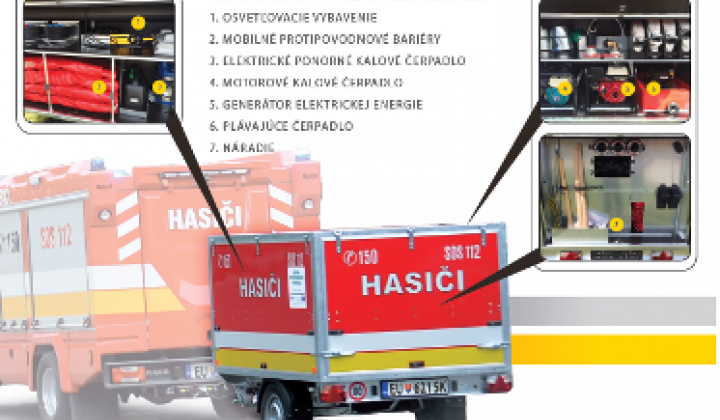 Hasiči - odovzdanie protipovodňového vozíka