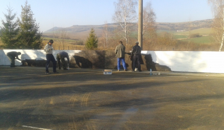 Výstavba klziska rok 2012