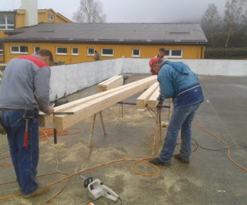 Výstavba klziska rok 2012