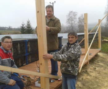 Výstavba klziska rok 2012
