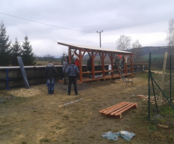 Výstavba klziska rok 2012