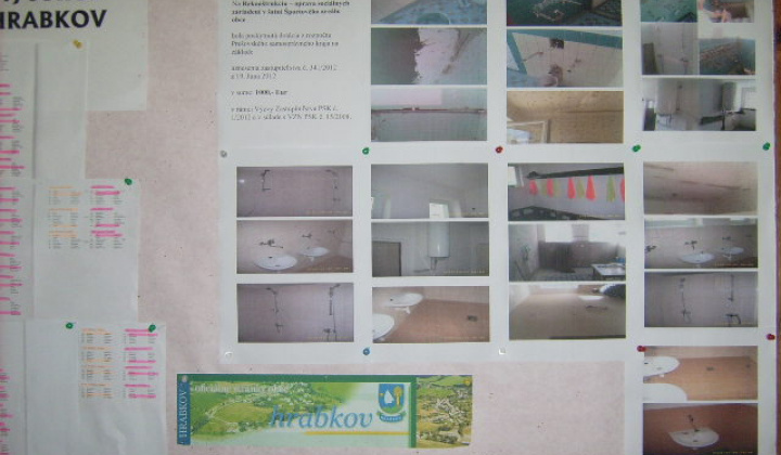 Rekonštrukcia - oprava šatní Športového areálu obce r.2012